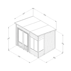 Forest Garden Oakley 8x6 Pent Overlap Solid Wood Summer House With Double Door (Base Included) 7 Forest Garden Oakley 8x6 Pent Overlap Solid Wood Summer House With Double Door (Base Included) -Hozelock Shop forest garden oakley 8x6 pent overlap solid wood summer house with double door base included 5013053188668 01t bq
