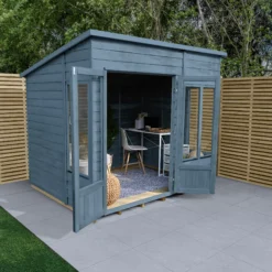 Forest Garden Oakley 8x6 Pent Overlap Solid Wood Summer House With Double Door (Base Included) 6 Forest Garden Oakley 8x6 Pent Overlap Solid Wood Summer House With Double Door (Base Included) -Hozelock Shop forest garden oakley 8x6 pent overlap solid wood summer house with double door base included 5013053188668 02i bq