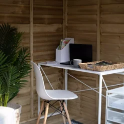 Forest Garden Oakley 8x6 Pent Overlap Solid Wood Summer House With Double Door -Hozelock Shop forest garden oakley 8x6 pent overlap solid wood summer house with double door5013053188606 36c bq