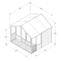 Forest Garden Oakley 8x8 Apex Overlap Solid Wood Summer House With Double Door (Base Included) - Assembly Service Included -Hozelock Shop forest garden oakley 8x8 apex overlap solid wood summer house with double door base included assembly service included5013053188767 01t bq