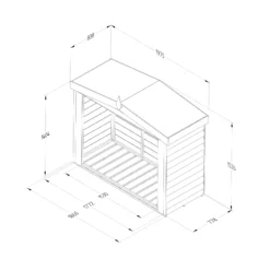 Forest Garden Overlap Timber 6x5 Ft Apex Log Store -Hozelock Shop forest garden overlap timber 6x5 ft apex log store5013053189962 01t