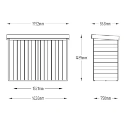 Forest Garden Overlap Wooden 6x3 Pent Garden Storage -Hozelock Shop forest garden overlap wooden 6x3 pent garden storage5013053162835 01t bq