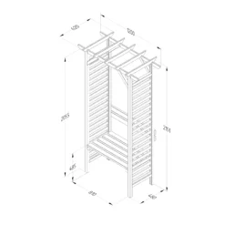 Forest Garden Palma Arbour, (H)2151mm (W)1200mm (D)620mm - Assembly Required 11 Forest Garden Palma Arbour, (H)2151mm (W)1200mm (D)620mm - Assembly Required -Hozelock Shop forest garden palma arbour h 2151mm w 1200mm d 620mm assembly required5013053190203 01t