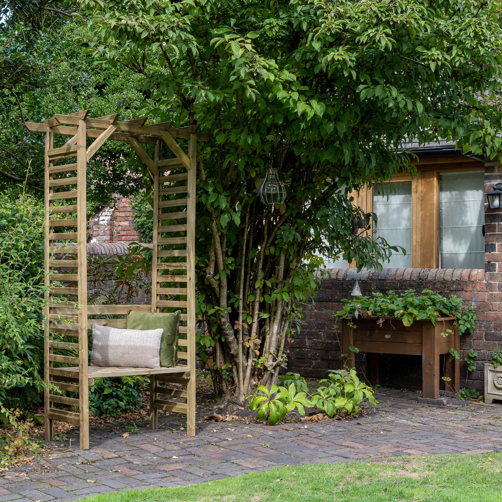 Forest Garden Palma Arbour, (H)2151mm (W)1200mm (D)620mm - Assembly Required 5 Forest Garden Palma Arbour, (H)2151mm (W)1200mm (D)620mm - Assembly Required - Image 5