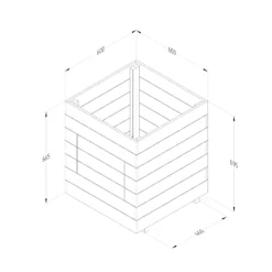 Forest Garden Potato Natural Timber Square Planter (H) 69.5cm X (W) 60cm -Hozelock Shop forest garden potato natural timber square planter h 69 5cm x w 60cm5013053190449 01t