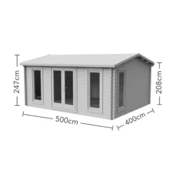 Forest Garden Rushock 5x4 Toughened Glass Apex Loglap Solid Wood Cabin With Double Door - Assembly Service Included -Hozelock Shop forest garden rushock 5x4 toughened glass apex loglap solid wood cabin with double door assembly service included5013053181492 01t bq