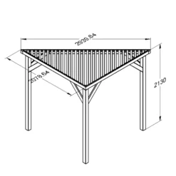 Forest Garden Slatted Corner Pergola, (H)2130mm (W)1470mm -Hozelock Shop forest garden slatted corner pergola h 2130mm w 1470mm5013053183199 01t bq