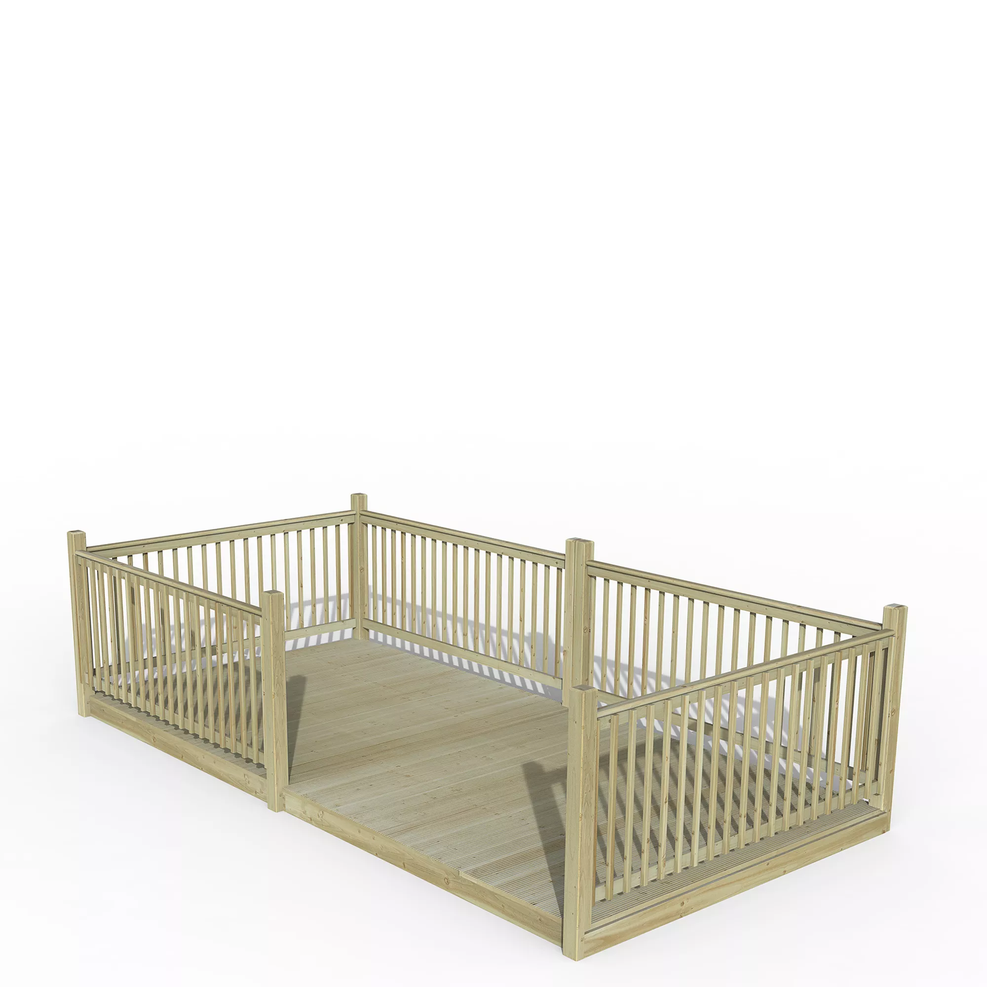 Forest Garden Softwood Decking Kit, X5 Balustrade (L) 1.31m X (W) 4.91m 1 Forest Garden Softwood Decking Kit, X5 Balustrade (L) 1.31m X (W) 4.91m