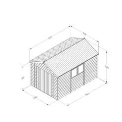 Forest Garden Timberdale 12x8 Ft Apex Tongue & Groove Solid Wood Shed With Floor (Base Included) -Hozelock Shop forest garden timberdale 12x8 ft apex tongue groove solid wood shed with floor base included 5013053189139 01t bq