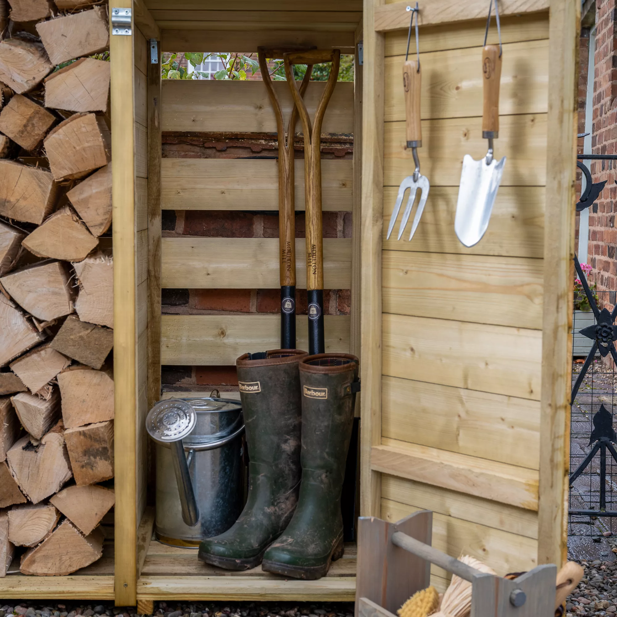 Forest Garden Tool Store Timber 6x2 Ft Log Store 3 Forest Garden Tool Store Timber 6x2 Ft Log Store - Image 3