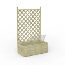 Forest Garden Trellis Natural Timber Rectangular Planter (H) 137cm X (W) 80cm