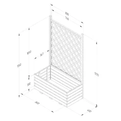 Forest Garden Trellis Natural Timber Rectangular Planter (H) 137cm X (W) 80cm 7 Forest Garden Trellis Natural Timber Rectangular Planter (H) 137cm X (W) 80cm -Hozelock Shop forest garden trellis natural timber rectangular planter h 137cm x w 80cm5013053190616 01t