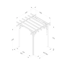 Forest Garden Ultima Cream Pergola & Decking Kit, X4 Post (H) 2.4m X (W) 2.4m - Canopy Included -Hozelock Shop forest garden ultima cream pergola decking kit x4 post h 2 4m x w 2 4m canopy included5013053192252 01t