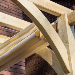 Forest Garden Ultima Cream Pergola & Decking Kit, X4 Post (H) 2.4m X (W) 2.4m - Canopy Included -Hozelock Shop forest garden ultima cream pergola decking kit x4 post h 2 4m x w 2 4m canopy included5013053192252 04i