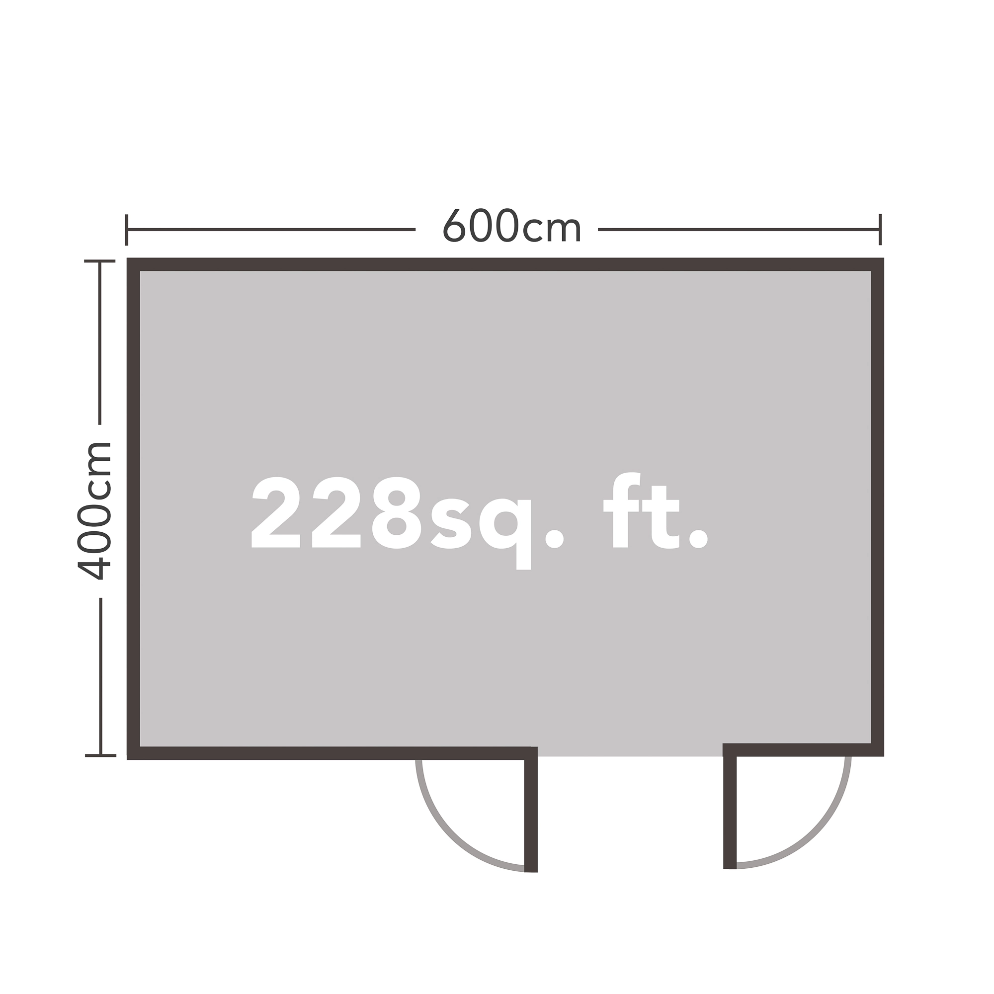 Forest Garden Wolverley 6x4 Toughened Glass Pent Loglap Solid Wood Cabin With Double Door 5 Forest Garden Wolverley 6x4 Toughened Glass Pent Loglap Solid Wood Cabin With Double Door - Image 5