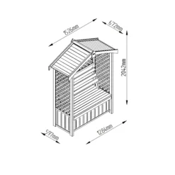 Forest Lyon Lattice Arbour, (H)2000mm (W)1560mm (D)670mm - Assembly Required -Hozelock Shop forest lyon lattice arbour h 2000mm w 1560mm d 670mm assembly required5013053154694 01t