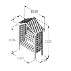 Forest Parisienne Arbour, (H)2120mm (W)1540mm (D)660mm - Assembly Required 9 Forest Parisienne Arbour, (H)2120mm (W)1540mm (D)660mm - Assembly Required -Hozelock Shop forest parisienne arbour h 2120mm w 1540mm d 660mm assembly required5013053135952 01t bq