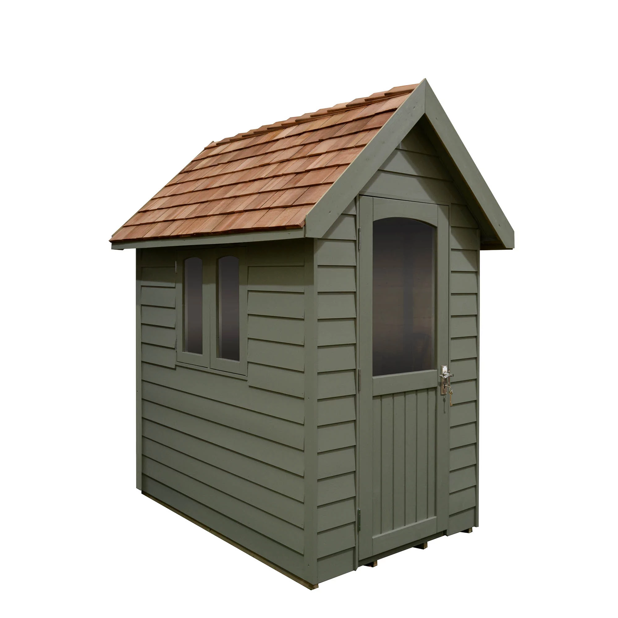 Forest Retreat 6X4 Apex Pressure Treated Overlap Green Shed With Floor - Assembly Service Included 2 Forest Retreat 6X4 Apex Pressure Treated Overlap Green Shed With Floor - Assembly Service Included - Image 2