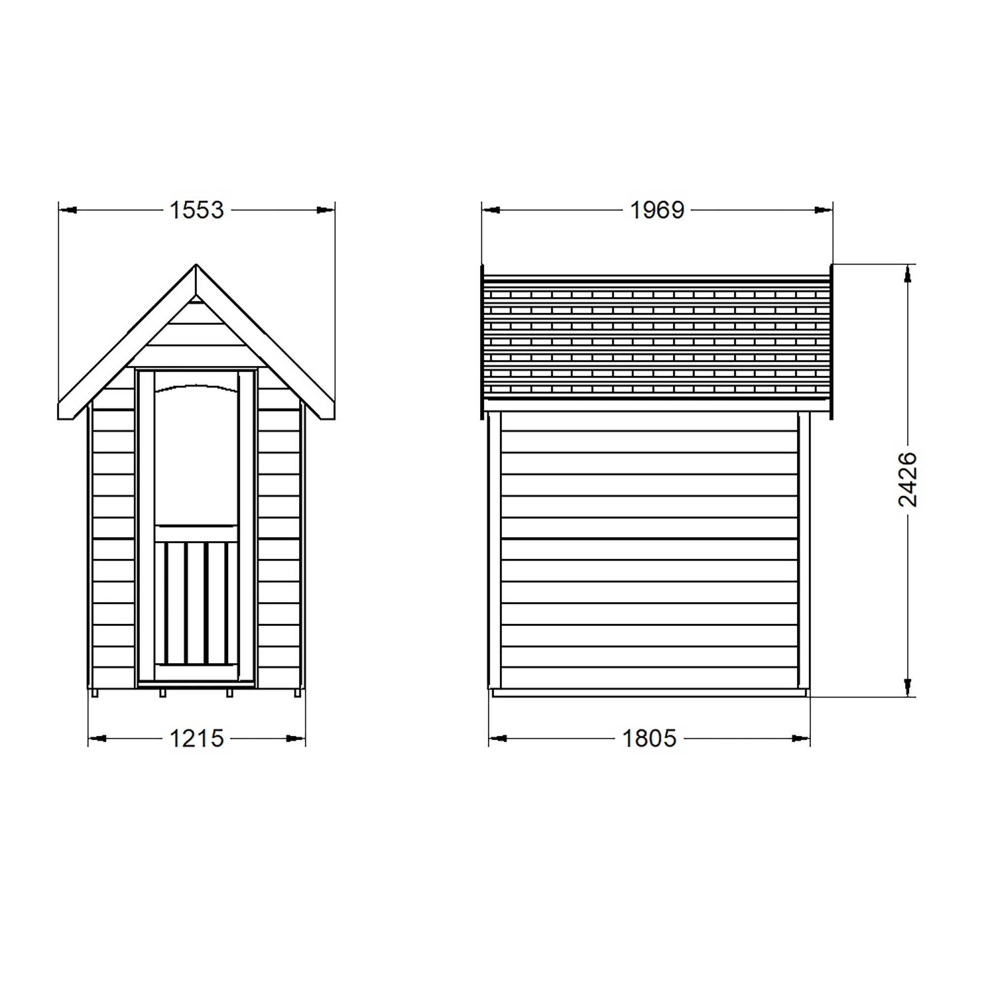 Forest Retreat 6X4 Apex Pressure Treated Overlap Green Shed With Floor - Assembly Service Included 12 Forest Retreat 6X4 Apex Pressure Treated Overlap Green Shed With Floor - Assembly Service Included - Image 12