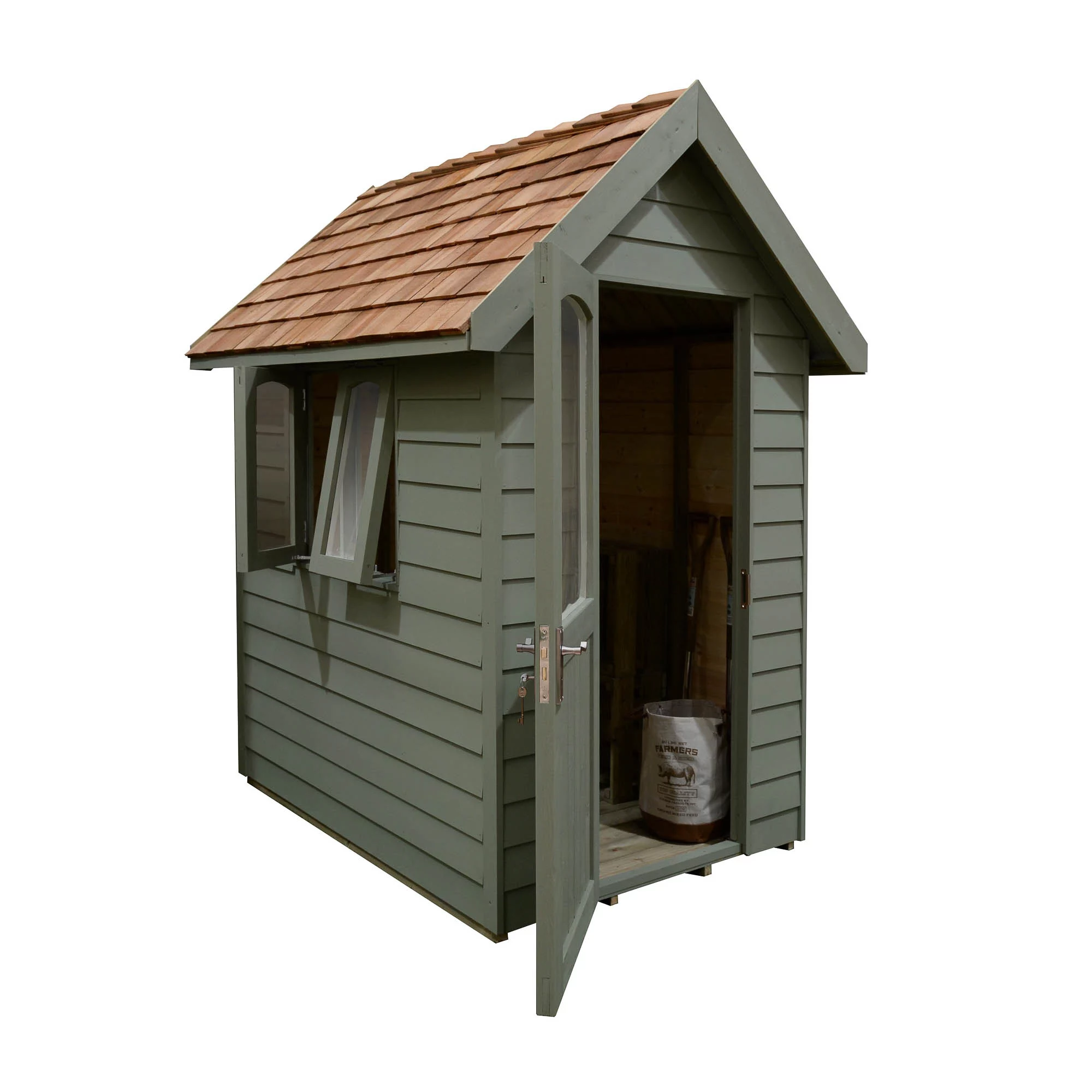 Forest Retreat 6X4 Apex Pressure Treated Overlap Green Shed With Floor - Assembly Service Included 4 Forest Retreat 6X4 Apex Pressure Treated Overlap Green Shed With Floor - Assembly Service Included - Image 4
