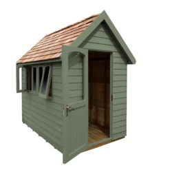 Forest Retreat 8x5 Apex Pressure Treated Overlap Green Shed With Floor - Assembly Service Included -Hozelock Shop forest retreat 8x5 apex pressure treated overlap green shed with floor assembly service included5013053176344 02c bq