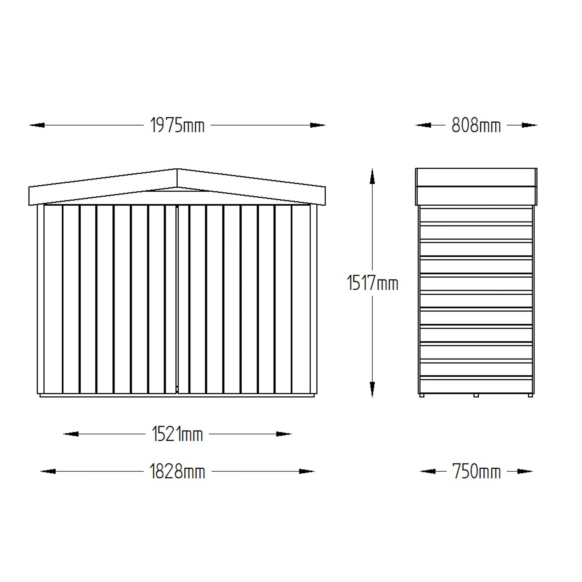 Forest Shiplap 6.5x2.6 Apex Garden Storage 2000L 12 Forest Shiplap 6.5x2.6 Apex Garden Storage 2000L - Image 12
