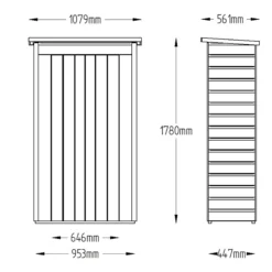 Forest Tall Shiplap 3.6x1.6 Pent Garden Storage 750L -Hozelock Shop forest tall shiplap 3 6x1 6 pent garden storage 750l5013053163177 01t bq