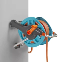 Gardena Freestanding Or Wall-mounted Manual Hose Reel Set (L)25m -Hozelock Shop gardena freestanding or wall mounted manual hose reel set l 25m4066407001589 21c bq