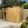 GoodHome Clapperton 8x6 Pent Dip Treated Shiplap Shed With Floor - Assembly Service Included