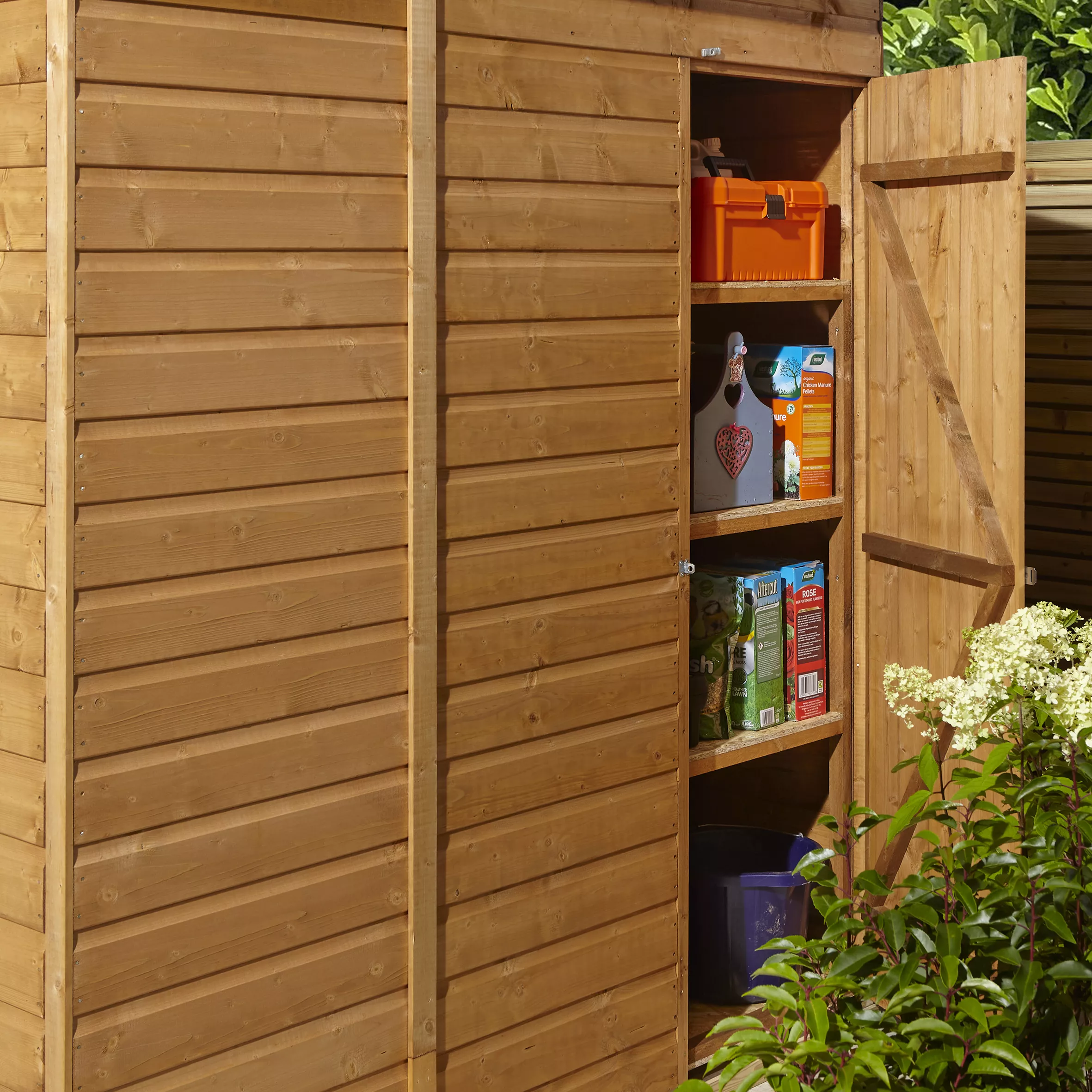 GoodHome Clapperton 8x6 Pent Dip Treated Shiplap Shed With Floor (Base Included) - Assembly Service Included 11 GoodHome Clapperton 8x6 Pent Dip Treated Shiplap Shed With Floor (Base Included) - Assembly Service Included - Image 11