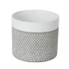 GoodHome Griffin Clay Diamond Circular Plant Pot (Dia)19.2cm