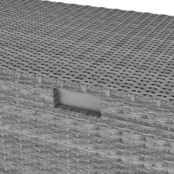 GoodHome Hamilton Steeple Grey Rattan Effect Storage Box (W) 125cm X (D) 55cm -Hozelock Shop goodhome hamilton steeple grey rattan effect storage box w 125cm x d 55cm5059340677392 37c