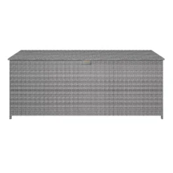 GoodHome Hamilton Steeple Grey Rattan Effect Storage Box (W) 180cm X (D) 65cm 20 GoodHome Hamilton Steeple Grey Rattan Effect Storage Box (W) 180cm X (D) 65cm -Hozelock Shop goodhome hamilton steeple grey rattan effect storage box w 180cm x d 65cm5059340677415 02c