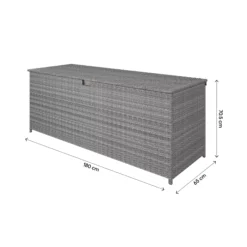 GoodHome Hamilton Steeple Grey Rattan Effect Storage Box (W) 180cm X (D) 65cm 23 GoodHome Hamilton Steeple Grey Rattan Effect Storage Box (W) 180cm X (D) 65cm -Hozelock Shop goodhome hamilton steeple grey rattan effect storage box w 180cm x d 65cm5059340677415 02t