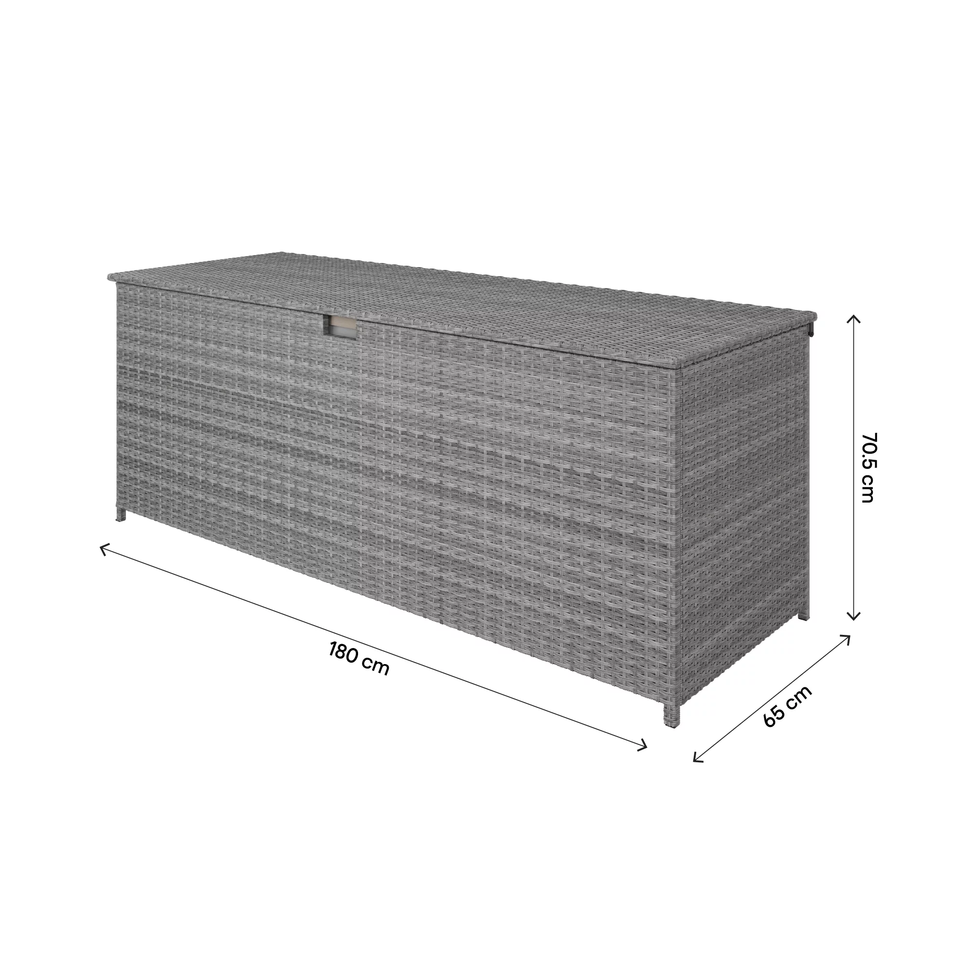 GoodHome Hamilton Steeple Grey Rattan Effect Storage Box (W) 180cm X (D) 65cm 11 GoodHome Hamilton Steeple Grey Rattan Effect Storage Box (W) 180cm X (D) 65cm - Image 11