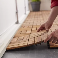 GoodHome Lempa Brown Acacia Clippable Deck Tile (L)0.3m (W)300mm (T)24mm, Pack Of 4 23 GoodHome Lempa Brown Acacia Clippable Deck Tile (L)0.3m (W)300mm (T)24mm, Pack Of 4 -Hozelock Shop goodhome lempa brown acacia clippable deck tile l 0 3m w 300mm t 24mm pack of 45059340066035 03i