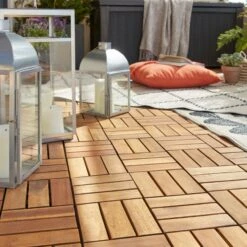 GoodHome Lempa Brown Acacia Clippable Deck Tile (L)0.3m (W)300mm (T)24mm, Pack Of 4 24 GoodHome Lempa Brown Acacia Clippable Deck Tile (L)0.3m (W)300mm (T)24mm, Pack Of 4 -Hozelock Shop goodhome lempa brown acacia clippable deck tile l 0 3m w 300mm t 24mm pack of 45059340066035 10i bq