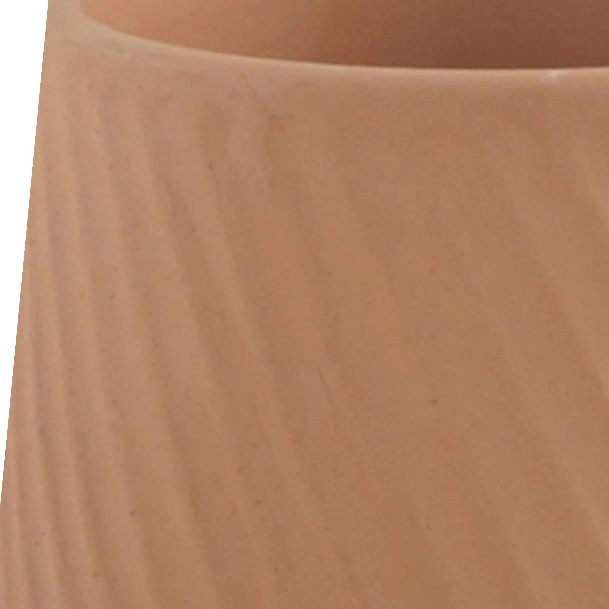 GoodHome Lummi Beige Terracotta Slanting Stripes Circular Plant Pot (Dia)23.5cm 2 GoodHome Lummi Beige Terracotta Slanting Stripes Circular Plant Pot (Dia)23.5cm - Image 2