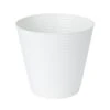 GoodHome White Metal Ribbed Circular Plant Pot (Dia)27.3cm