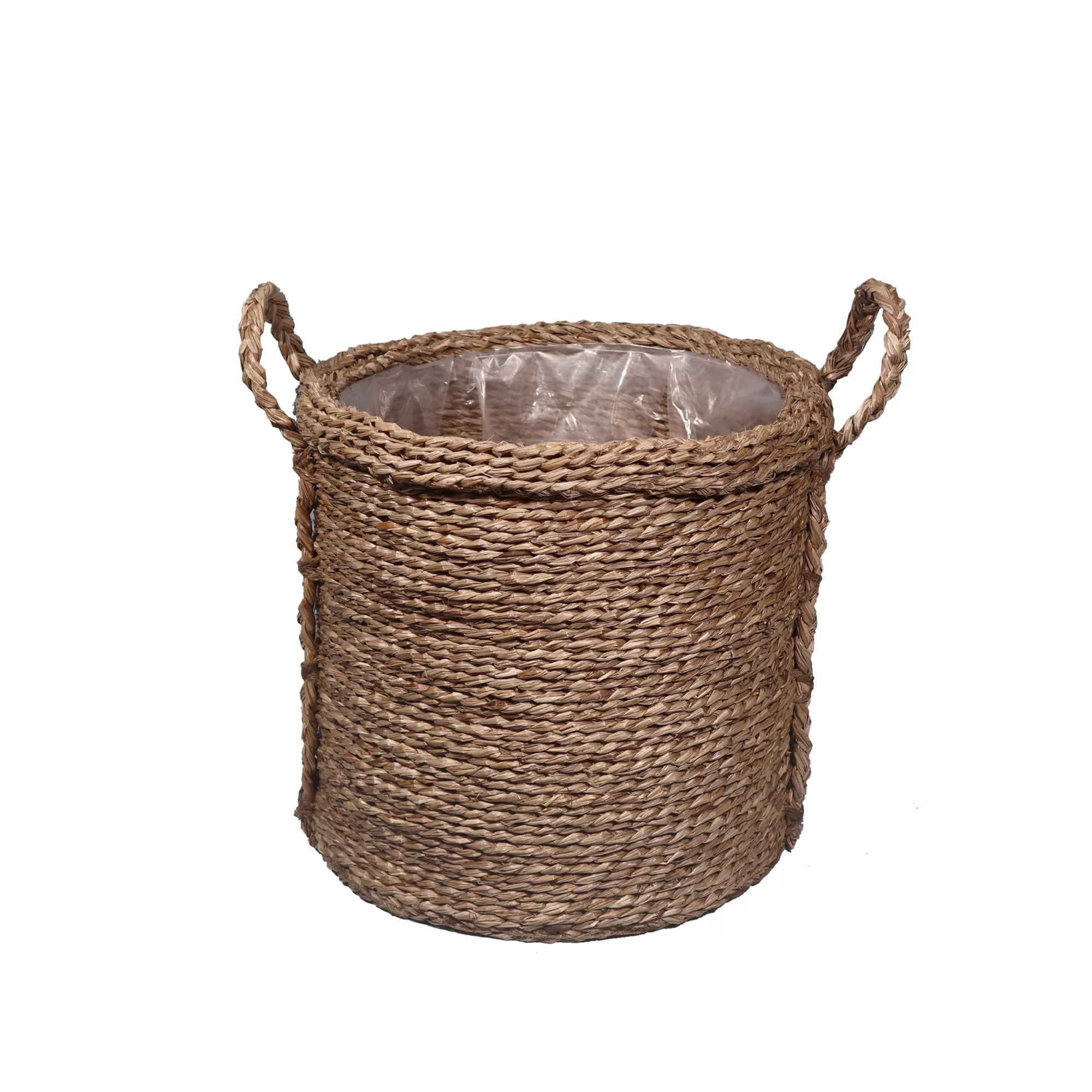 GoodHome Witoto Natural Seagrass Circular Plant Pot (Dia)33cm 1 GoodHome Witoto Natural Seagrass Circular Plant Pot (Dia)33cm