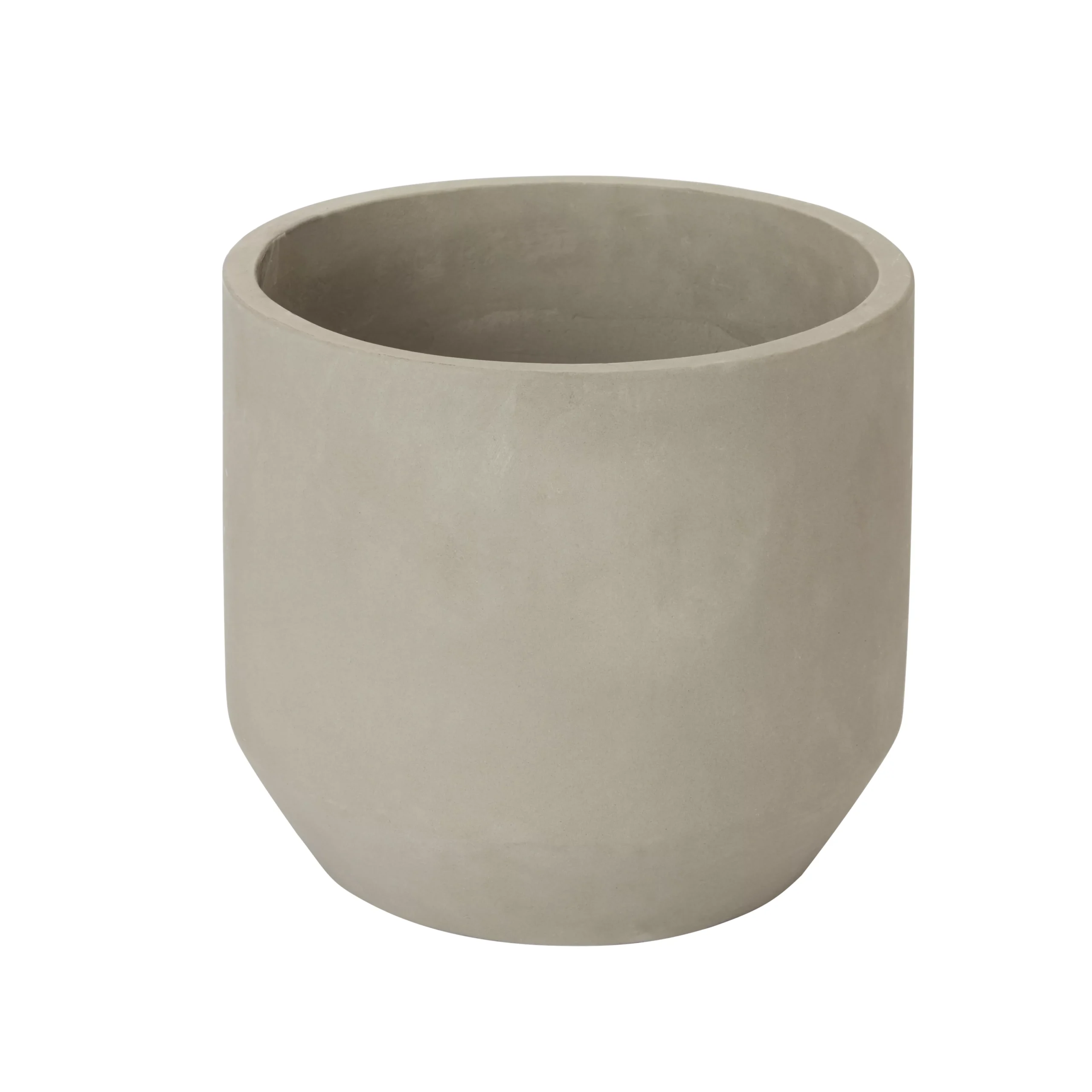 Grey Clay Round Plant Pot (Dia)27.4cm 1 Grey Clay Round Plant Pot (Dia)27.4cm