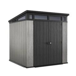 Keter Artisan 7x7 Ft Pent Tongue & Groove Grey Plastic Shed With Floor -Hozelock Shop keter artisan 7x7 ft pent tongue groove grey plastic shed with floor7290106933989 01c bq