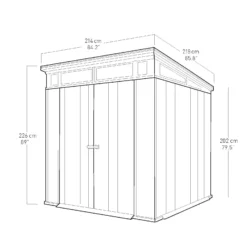Keter Artisan 7x7 Ft Pent Tongue & Groove Grey Plastic Shed With Floor -Hozelock Shop keter artisan 7x7 ft pent tongue groove grey plastic shed with floor7290106933989 01t bq