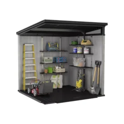 Keter Artisan 7x7 Ft Pent Tongue & Groove Grey Plastic Shed With Floor -Hozelock Shop keter artisan 7x7 ft pent tongue groove grey plastic shed with floor7290106933989 04t bq