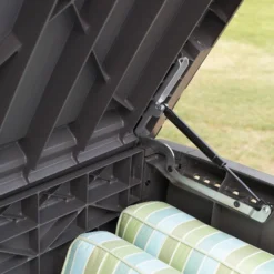 Keter Borneo Rattan Effect Plastic Garden Storage Box -Hozelock Shop keter borneo rattan effect plastic garden storage box7290103669065 02bq