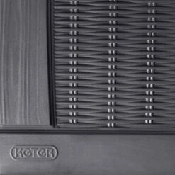 Keter Borneo Rattan Effect Plastic Garden Storage Box -Hozelock Shop keter borneo rattan effect plastic garden storage box7290103669065 03bq