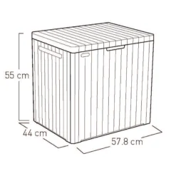 Keter City Box Graphite Wood Effect Flat Garden Storage 113L -Hozelock Shop keter city box graphite wood effect flat garden storage 113l7290112631459 09t bq