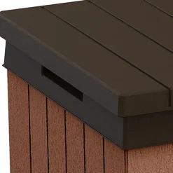 Keter Darwin Wood Effect 5x2 Garden Storage Bench Box 380L -Hozelock Shop keter darwin wood effect 5x2 garden storage bench box 380l7290112636225 37c bq