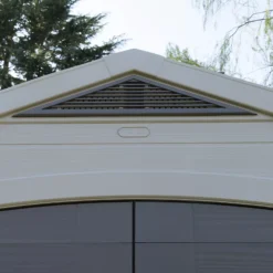 Keter Factor 8x11 Ft Apex Beige Plastic 2 Door Shed With Floor (Base Included) -Hozelock Shop keter factor 8x11 ft apex beige plastic 2 door shed with floor base included 7290103664961 05i bq