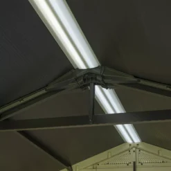 Keter Factor 8x11 Ft Apex Beige Plastic 2 Door Shed With Floor (Base Included) -Hozelock Shop keter factor 8x11 ft apex beige plastic 2 door shed with floor base included 7290103664961 07c bq